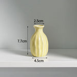vases céramique pastel texture ondulée minimaliste fleurs artificielles maison