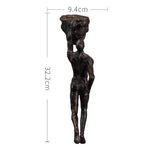 statuette escalade homme résine argentée nu réaliste moderne opaque