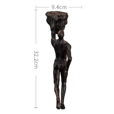 statuette escalade homme résine argentée nu réaliste moderne opaque
