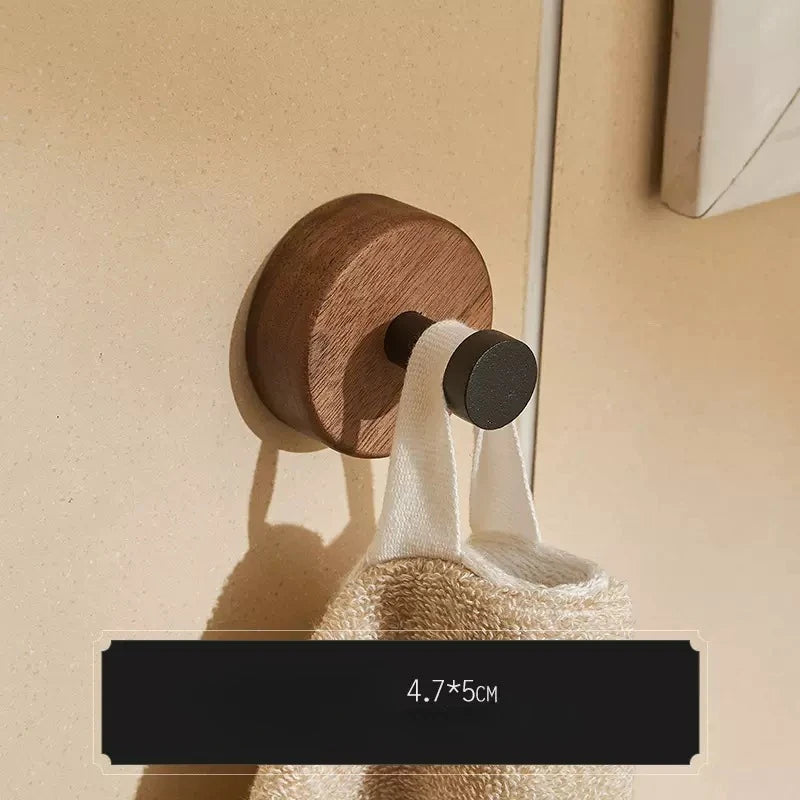 étagères porte serviettes bois moderne vis fixations salle bain minimaliste porte brosse gobelet savon