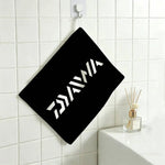 gant toilette noir bleu blanc logo daiwa motif floral durable maison restaurant