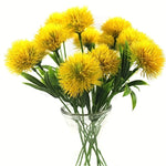 décoration intérieure fleurs artificielles dandelion bouquet moderne anniversaire mariage vert jaune blanc rose