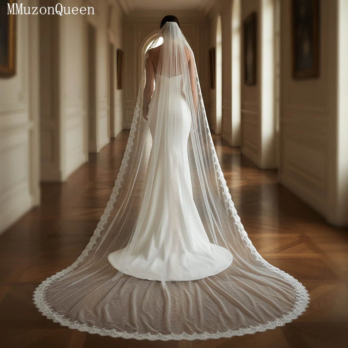 voile mariée blanc dentelle fine classique clips monocouche femme mariage translucide erotique off white