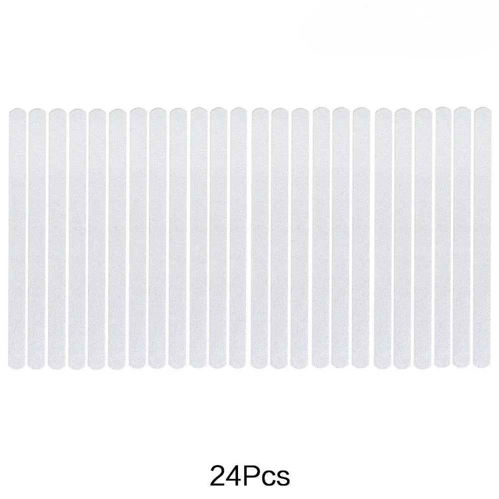 bandes antidérapantes adhésives transparentes 20cm 2cm pratique douche baignoire escaliers sol 40pcs