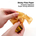 pièges mouches papier adhésif anti insectes pratique attrape mouches jetables facile utilisation boîte jaune