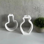 vases silicone blancs modernes contemporains artisanat bricolage hydroponiques gypse colle