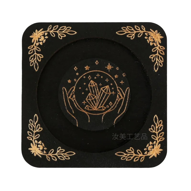 présentoir bois décoratif bohème étoiles lune bracelets marron doré spiritualité