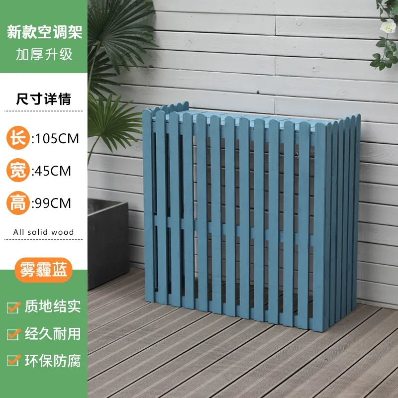 clôture murale bois naturel moderne balcon extérieur support pots fleurs anti corrosion unique