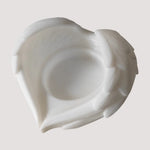 bougeoir forme coeur ailes ange decoration blanche spirituelle zen maison chambre