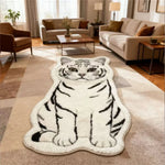 tapis acrylique antidérapant chat orange blanc moderne chambre salle bain porte sol