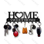 porte clés mural décoratif lettres cœur noir blanc moderne adhésif clés télécommande pendentifs