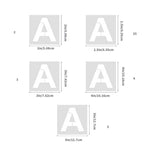 stencils lettres chiffres blancs alphabet décoration peinture gâteau enfants école crafts lettres