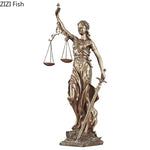statue justice résine bronze doré décoration classique balance épée livre moderne chambre