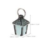 porte clés miniature transparent motif géométrique noir vert clair rose pâle doré décoration ornement