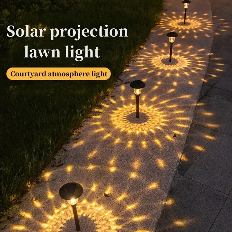 lampe solaire jardin led moderne noir jaune doré texture verre striée ip65 étanche flux