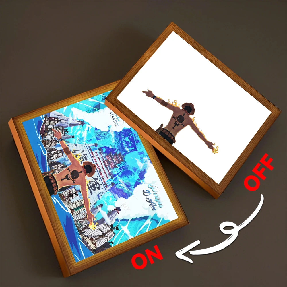 lampe led illustration animée support mural multicolore moderne chambre décoration veilleuse original art opacité
