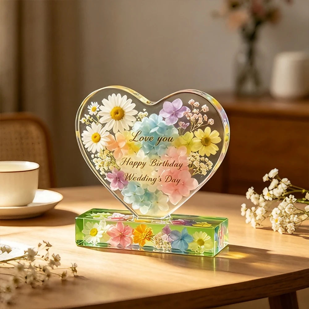 moulages silicium forme cœur transparent rose fleurs décoration mariage cadre photo diy résine