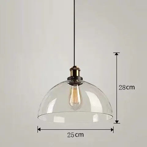 suspension lumineuse industrielle vintage verre transparent doré filaire 90 260V 249 2000lm