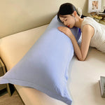 taies d'oreiller modernes 100% polyester bleu clair beige rose 48x120cm 48x150cm 48x180cm