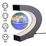 globe magnétique flottant cartographie mondiale led noir bleu doré moderne chambre coucher