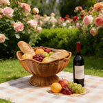 paniers rangement marron clair tissage traditionnel utilisation multiple classique