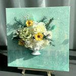 vase mural porcelaine blanc semi circulaire classique arrangement floral
