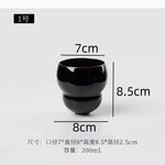 tasses modernes noir rouge texture ondulée brillante fonction table