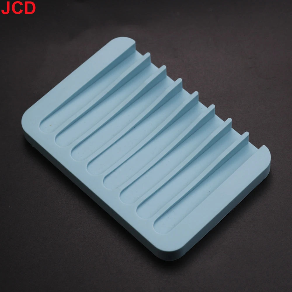 support savon silicone rose violet bleu vert orange gris moderne rayures horizontales