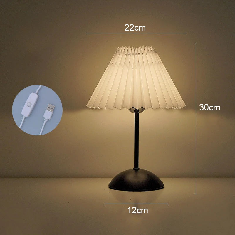 lampe semi circulaire plissée moderne blanc noir ambiance douce(toucher interrupteur)