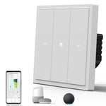 interrupteur intelligent blanc moderne minimaliste fixation murale prise courant câbles certification fcc ccc