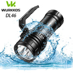 torche rechargeable plongée 20000lm 20w 600m portée alliage aluminium led professionnel robuste