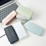 boîte rangement accessoires blanc noir rose clair vert bleu clip carte mémoire clé usb