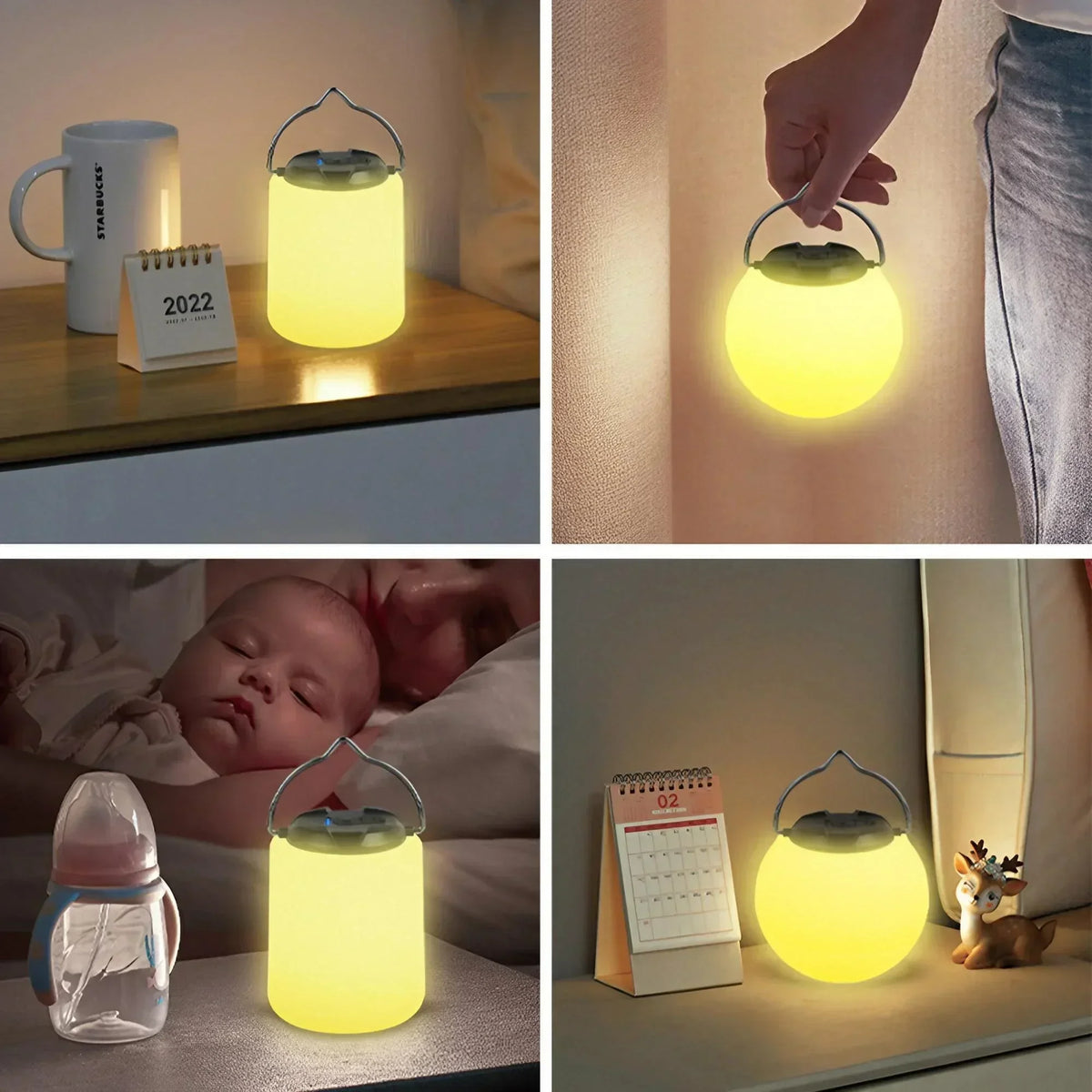 lampe table moderne blanche rechargeable via usb anneau métallique simple lumière intérieure portative