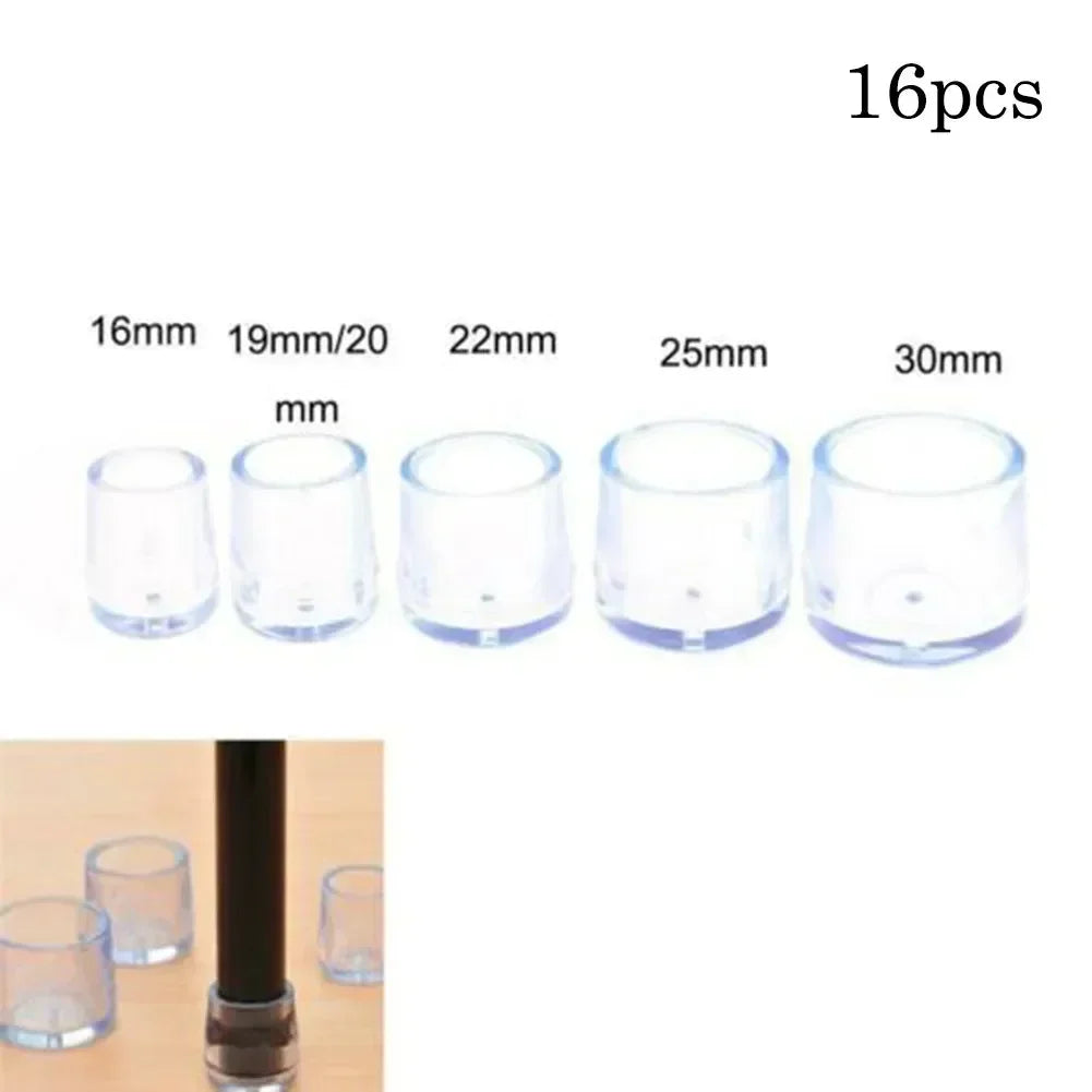 cache pieds chaise transparent adhésif moderne 16mm 19mm 22mm 25mm 30mm