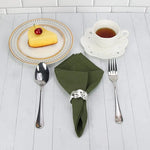 serviettes table noël vert olive blanc motifs décoratifs 40x40cm réutilisables festive