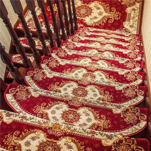 tapis d'escalier adhésif floral ovale salon classique multicolor usage intérieurextérieur
