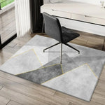 tapis gris bleu moderne triangles antidérapant imperméable salon entrée