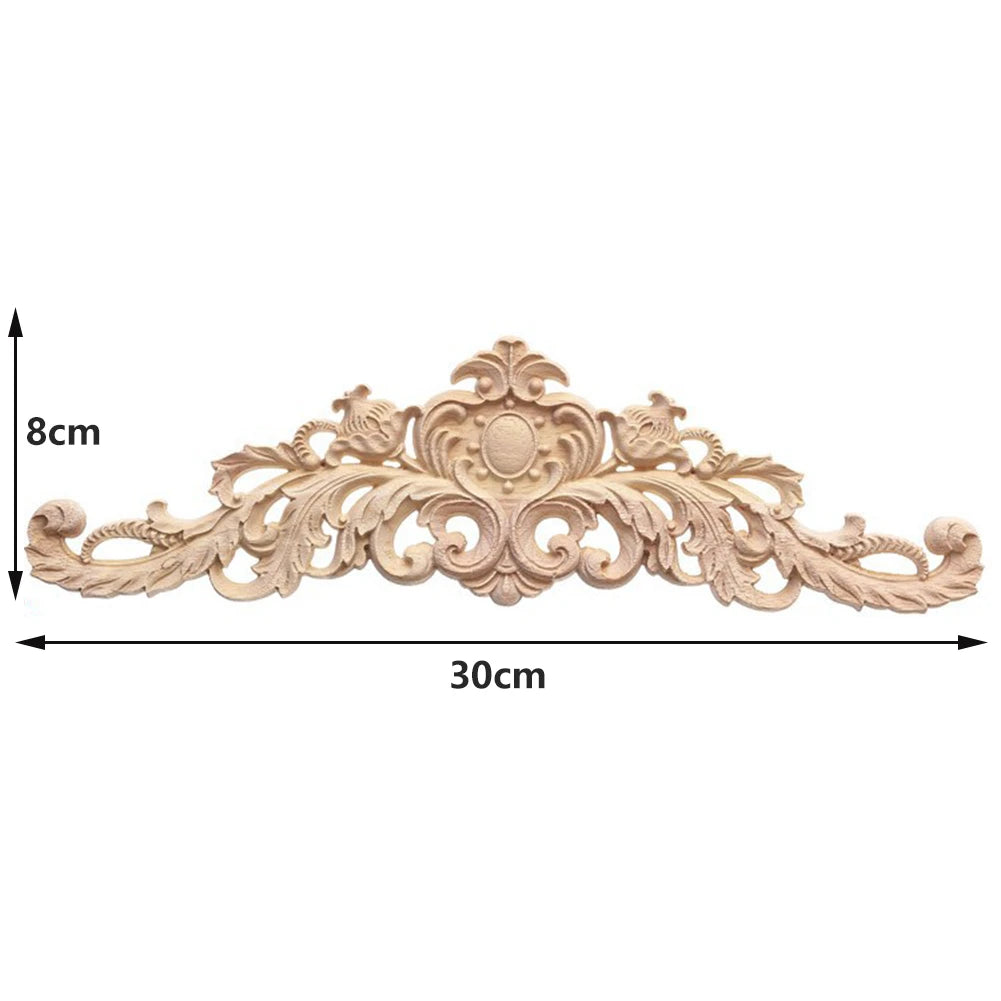 appliques murales bois ornements floraux baroques deco murales beige clair fixations invisiblesintérieur sculptures decoration