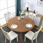 nappe table ronde polyester imperméable blanc moderne intérieur extérieur adaptable 120cm