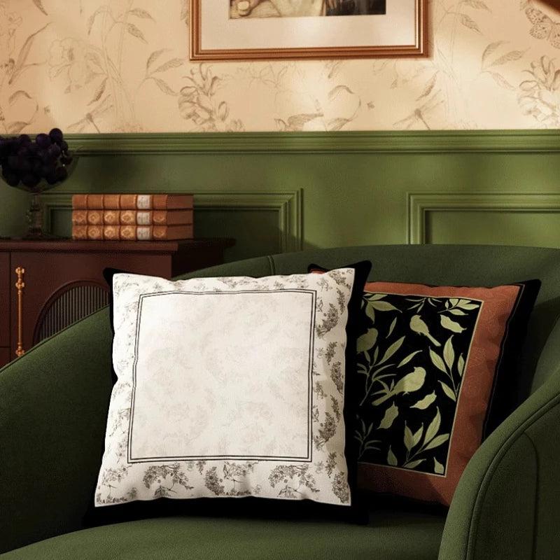 housse coussin motif floral peluche carré décoration maison lit salon voiture chambre coucher