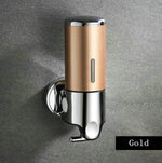 distributeur savon liquide argenté moderne poignée capuchon minimaliste chambre bain