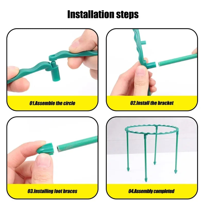 support plante spirale vert moderne clips assemblage facile jardin balcon vert