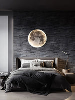 lampe murale lune moderne blanc gris éclairage quotidien led dimmable 3000k 6000k monté surface