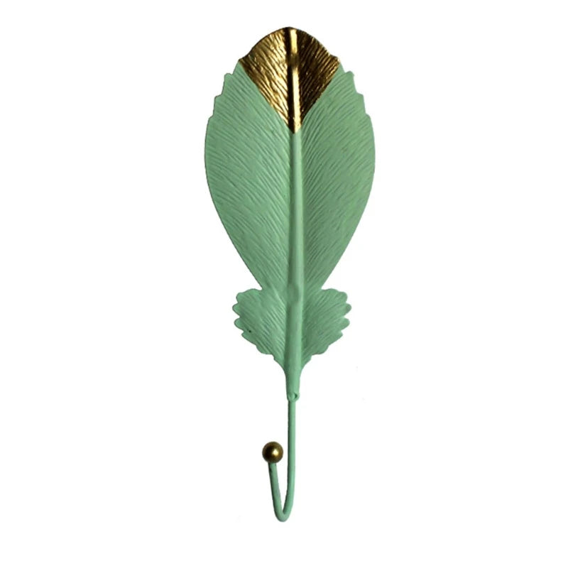 porte clés feuilles dorées moderne vert ornemental décoration chambre vert doré