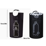 sac rangement pliable bouteilles recyclage 82l 115l moderne pratique poignées métalliques opaques illustration recyclable