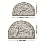 tapis moderne fleurs stylisées imperméable antidérapant résistant décoloration polyester machine lavable