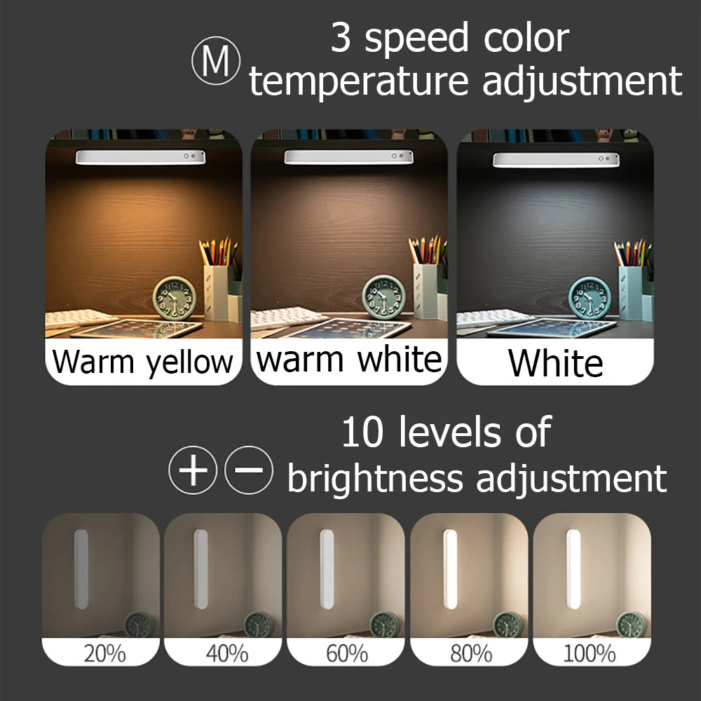 lampe led rechargeable aimantée moderne table blanc sans ombre usb led