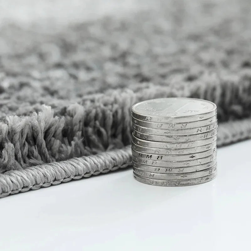 tapis bain poilu antidérapant imperméable résistant couleur gris moderneintérieur prière cuisine chambre