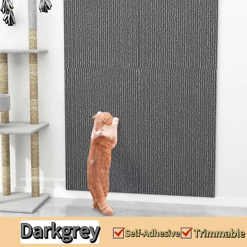 tapis grattage chat tissu adhésif protection meuble moderne gris texture