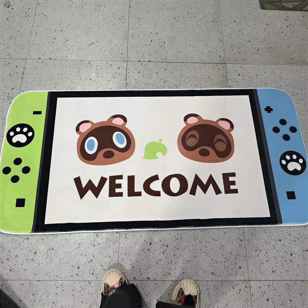 tapis dessin animé personnages mignons welcome extérieur maison imperméable antidérapant polyester